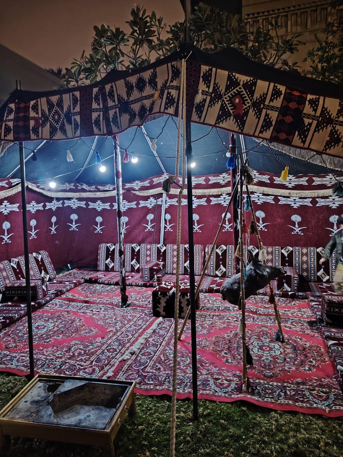 تنسيق قاعات ضيافة خارجية فاخرة